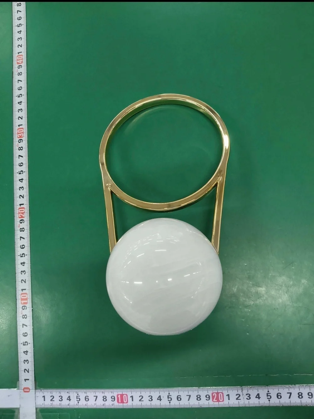 A Classy Chic Boutique Gold-Accented White Sphere Handbag